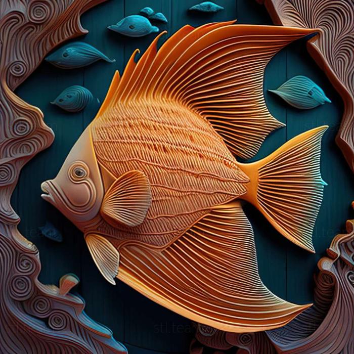 3D model Butterfly fish fish (STL)